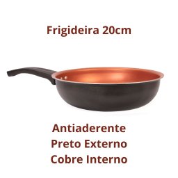 Frigideira Antiaderente 20 Cm – Preto com Interior Cobre - 5