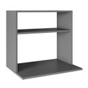 Ver imagem 3 de Armário Aéreo Suporte para Microondas com Nicho Luara Cinza Grafite