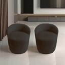 Ver mais imagens de Kit 2 Poltronas Decorativa Yara Orgânica Bouclé Marrom