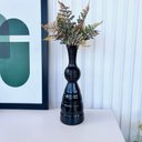 Ver imagem 2 de Decoração sala vaso preto alto moderno brilho com planta