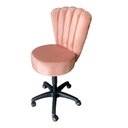 Ver imagem 1 de Cadeira Mocho Pétala Veludo Rose Gold Escuro - In9 Decor