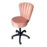 Cadeira Mocho Pétala Veludo Rose Gold Escuro - In9 Decor - 1