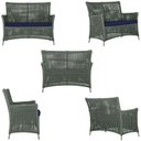 Ver imagem 2 de 2 Sofás e Mesa Igapó Alumínio Fendi Corda Náutica E10 Trama Verde