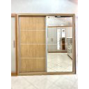 Ver imagem 1 de Roupeiro Verona 2pts / 1pt Espelhada - Amêndoa/off White