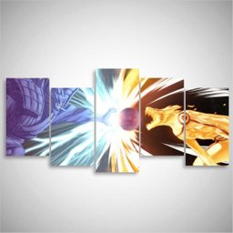 Quadro Naruto Kurama e Susanoo Mosaico 5 Peças - 1 Quadro Naruto Kurama e Susanoo Mosaico 5 Peças - 1