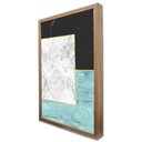 Ver imagem 3 de Quadro Decorativo Caixa Geométrico Quadrado Marmorizado Tacolado Moldura Caixa 3cm Madeira com Vidro
