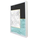 Ver imagem 1 de Quadro Decorativo Caixa Geométrico Quadrado Marmorizado Tacolado Moldura Caixa 3cm Madeira com Vidro