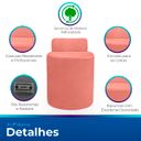 Ver imagem 3 de Puff Banqueta Alto Confortável Reforçado Minimalista Roma Suede