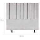 Ver imagem 3 de Cabeceira Estofada Cama Casal Queen Size 160 Cm Taís Suede Cinza Claro