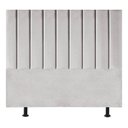 Ver imagem 2 de Cabeceira Estofada Cama Casal Queen Size 160 Cm Taís Suede Cinza Claro