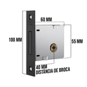 Ver imagem 2 de Fechadura Auxiliar Trava Tetra Externa Stam Preto 4 Chaves Fech. 1004 Ros. Preto Fosco