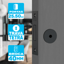 Ver imagem 4 de Fechadura Auxiliar Trava Tetra Externa Stam Preto 4 Chaves Fech. 1004 Ros. Preto Fosco