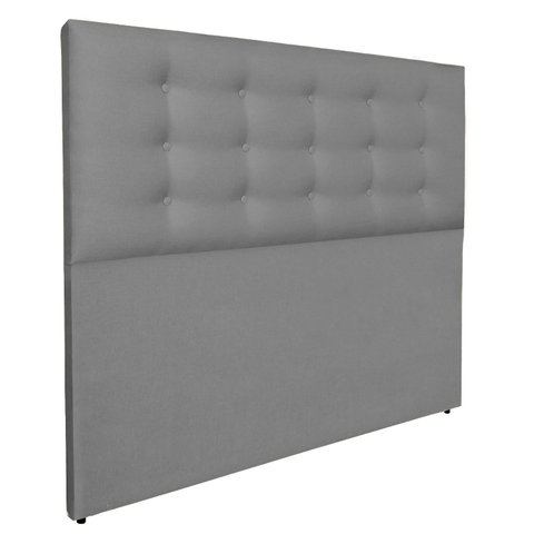 Cabeceira de Cama Estofada Botonê Viena Essencial Linho Rbl:queen Tradicional/cinza