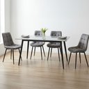 Ver imagem 1 de Kit Mesa de Jantar Tampo Granito com 4 Cadeiras 120cm Caemmun