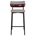 Ver imagem 6 de Banqueta Alta Bar Estofada Kit 4 Ella M25 Linho Cinza Cl/café - Mpozenato