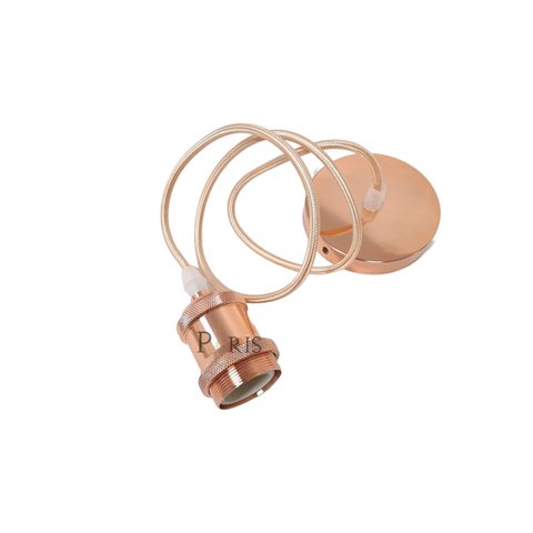 Pendente Soquete E27 Alumínio Retrô Ouro Rose GALAXY LED