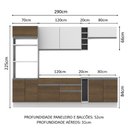 Ver imagem 2 de Cozinha Completa Vicenza com Armário e Balcão + Tampo Madesa