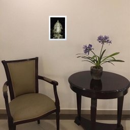 Quadro Dama da Noite a Legba da Paixão 24 x 18 cm Moldura Branca - 2