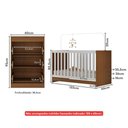 Ver imagem 2 de Berço 3 em 1 para Colchão 130 X 60cm com Cômoda 3 Gavetas Doce de Leite Multimóveis Mp4239