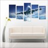 Quadro Decorativo Avião Mosaico Modelo Aeronave 5 Peças - 4