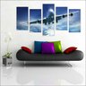 Quadro Decorativo Avião Mosaico Modelo Aeronave 5 Peças - 2