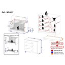 Ver imagem 4 de Berço Americano 3 em 1 com Colchão Incluso e Cômoda 1 Porta 4 Gavetas Realeza Multimóveis Mp4697