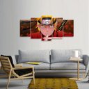 Ver imagem 2 de Quadro Naruto Uzumaki Mosaico 5 Peças decorativo