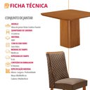 Ver imagem 7 de Mesa de Jantar Eloise 90cm Tampo MDF Laminado Canto Copo com 4 Cadeiras Yasmin