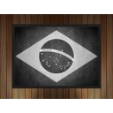Ver imagem 3 de Quadro Bandeira Do Brasil Preto e Branco Moldura B02