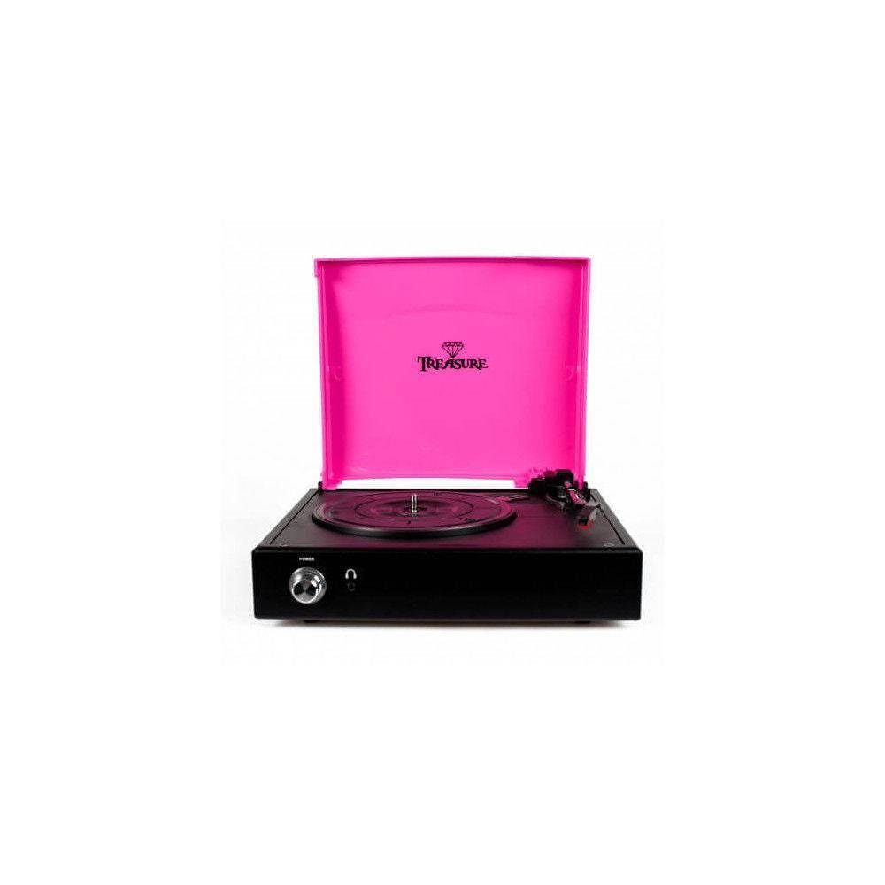Vitrola Toca Discos Treasure Pink And Black Echo Vintage - 1