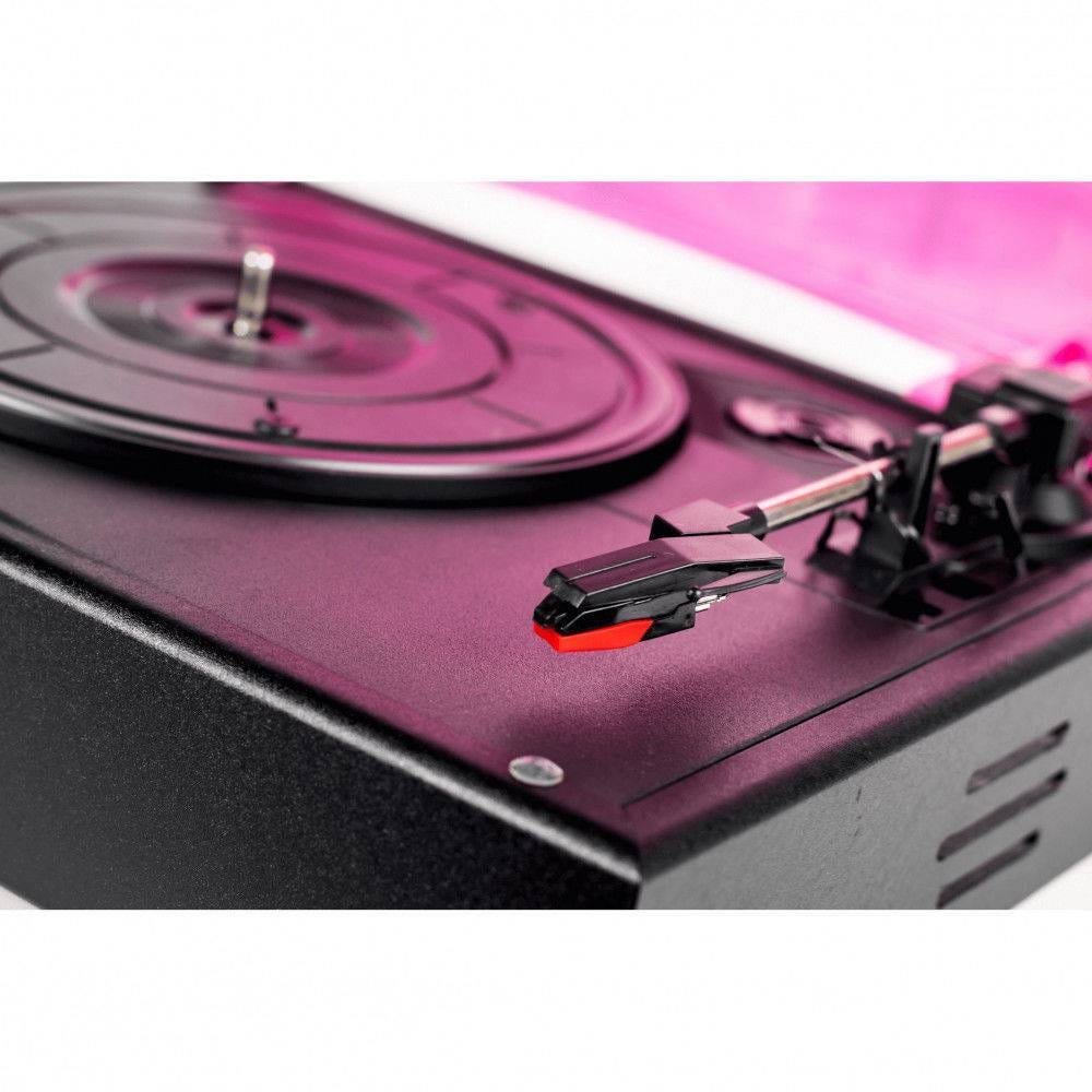 Vitrola Toca Discos Treasure Pink And Black Echo Vintage - 4