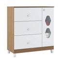 Ver imagem 3 de Cômoda Infantil 3 Gavetas Liverpool Branco Almendra