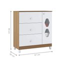 Ver imagem 2 de Cômoda Infantil 3 Gavetas Liverpool Branco Almendra