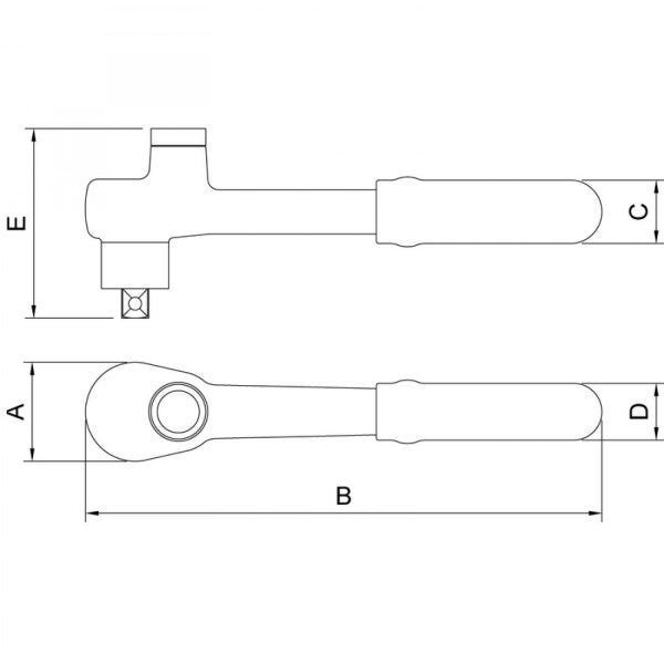 Catraca Isolada Iec 10" Encaixe de 1/2" Tramontina Pro - 2