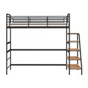 Ver imagem 7 de Cama Alta em Ferro Aço Carbono Tubular Teko Casatema MadeiraOriginals Preto/Fosco/Álamo
