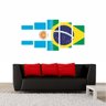 Quadro Decorativo Bandeiras Argentina x Brasil Para Pendurar - 4