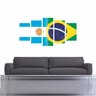 Quadro Decorativo Bandeiras Argentina x Brasil Para Pendurar - 2