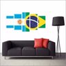 Quadro Decorativo Bandeiras Argentina x Brasil Para Pendurar - 5