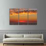 Quadro Pôr do Sol Praia Horizonte decorativo 105x65 Conjunto - 1