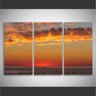Quadro Pôr do Sol Praia Horizonte decorativo 105x65 Conjunto - 2