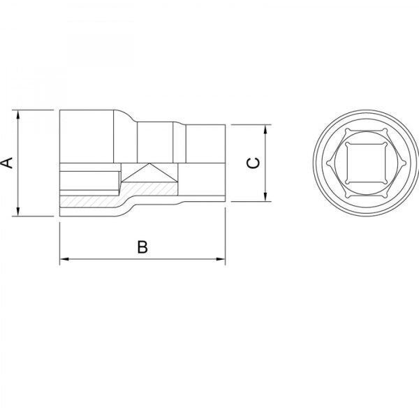 Soquete Sextavado Isolado Iec 13mm Encaixe 1/2" Tramontina Pro - 2