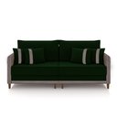 Ver imagem 2 de Sofá Montecarlo 2 Lugares 212cm Veludo/pu Verde/cinza