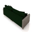 Ver imagem 7 de Sofá Montecarlo 2 Lugares 212cm Veludo/pu Verde/cinza