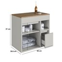 Ver imagem 4 de Balcão Gabinete de Banheiro Suspenso 60 Bangladesh com 1 por