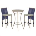 Ver imagem 1 de Mesa Bistrô com 2 Banquetas Roma Fendi Corda Náutica Estofado 3 Trama Original