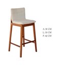 Ver imagem 4 de Banqueta Fernanda - Madeira Maciça com Assento Acolchoado em Linho - Távoli Decor