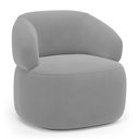Ver imagem 7 de Kit 02 Poltronas Orgânicas Giratória Living Glee Veludo Cinza - Desk Design