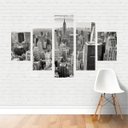 Ver imagem 1 de Quadro Preto e Branco Cidade Grande Prédios ArranhaCéu Canvas