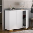 Ver imagem 1 de Sapateira 3 Portas Nina Multimóveis MP6019 Branca/Natural