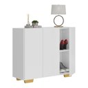 Ver imagem 2 de Sapateira 3 Portas Nina Multimóveis MP6019 Branca/Natural